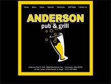 Tablet Screenshot of andersonpubandgrill.com